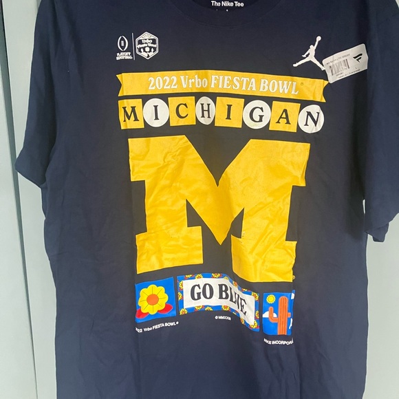 Michigan wolverines ncaa Football Jordan brand 2022 fiesta bowl nike shirt large - Picture 5 of 11